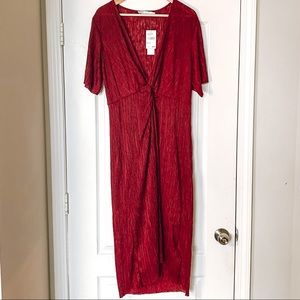 Burgundy Midi Dress - All In Favor - NEVER WORN